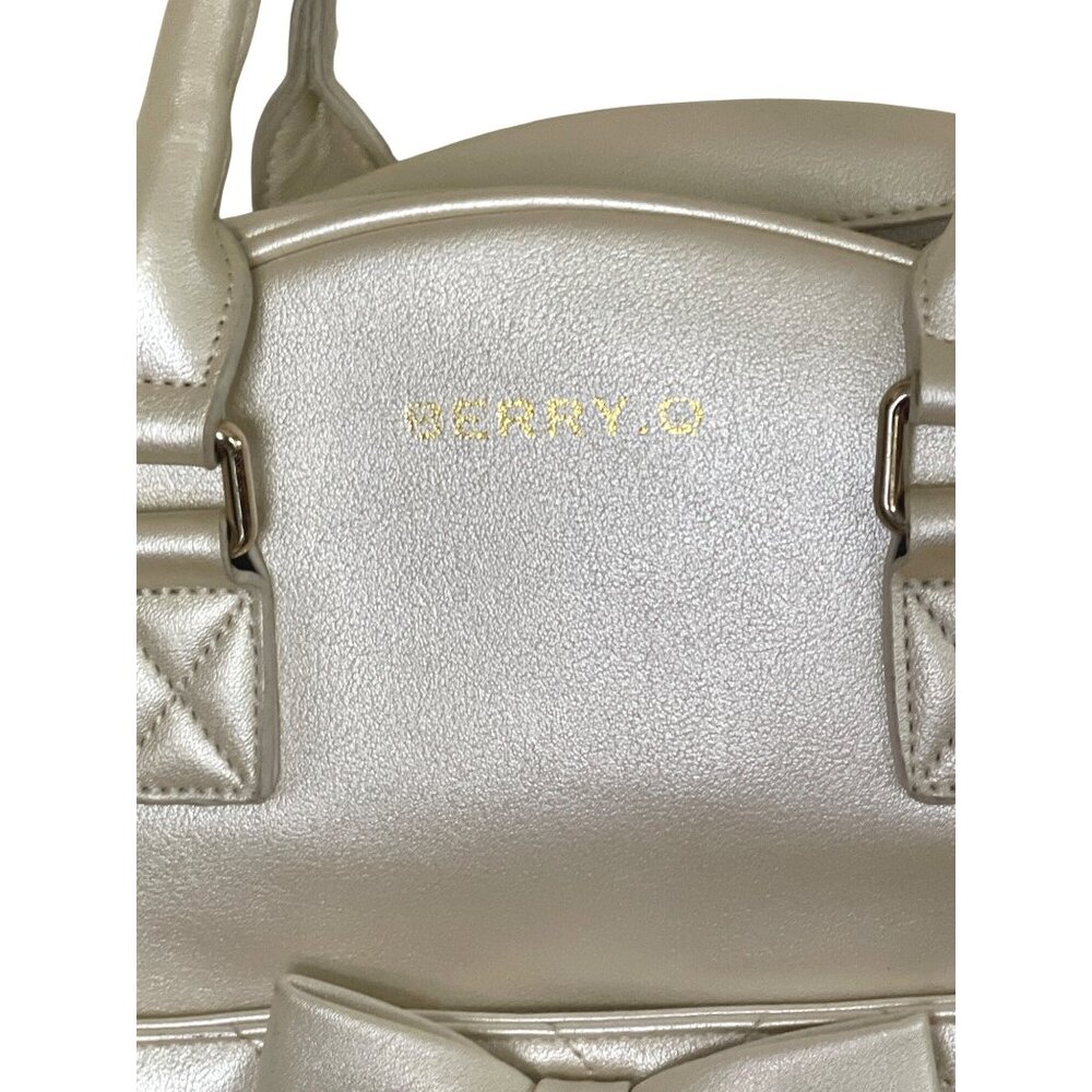 Berry Q Victoria Round Bag – Champagne Gold Metallic Coquette Lolita Style Bows - Picture 6 of 10